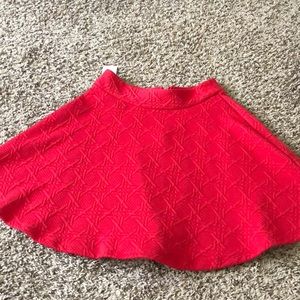 Red pattern skirt